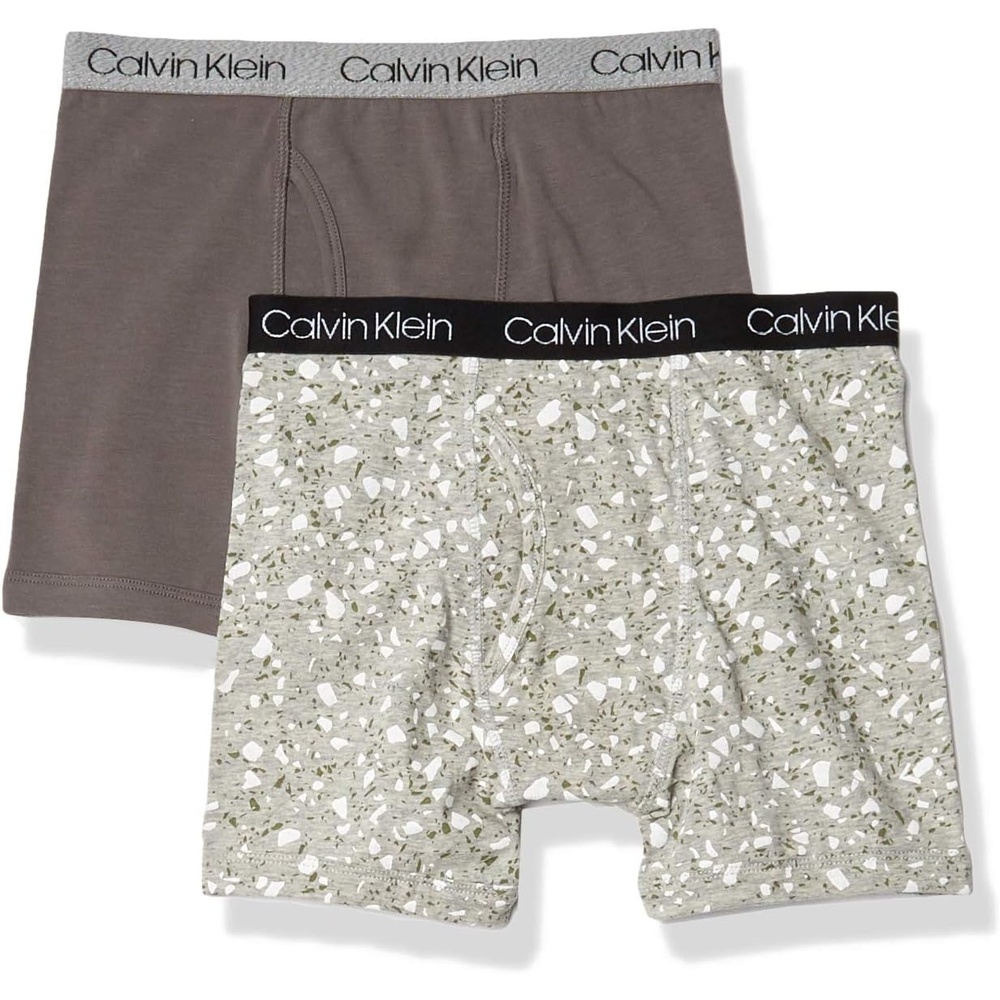 image:imageCalvin Klein Kids Boys Modern Cotton Boxer Brief Underwear 2PackCrkGrymrb