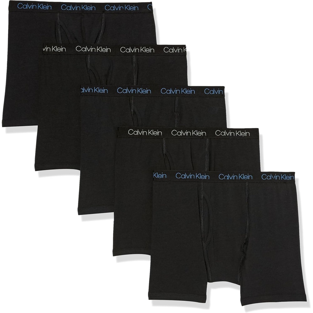 image:imageCalvin Klein Kids Boys Modern Cotton Boxer Brief Underwear 5PackBlackBlackBlackBlackBlack