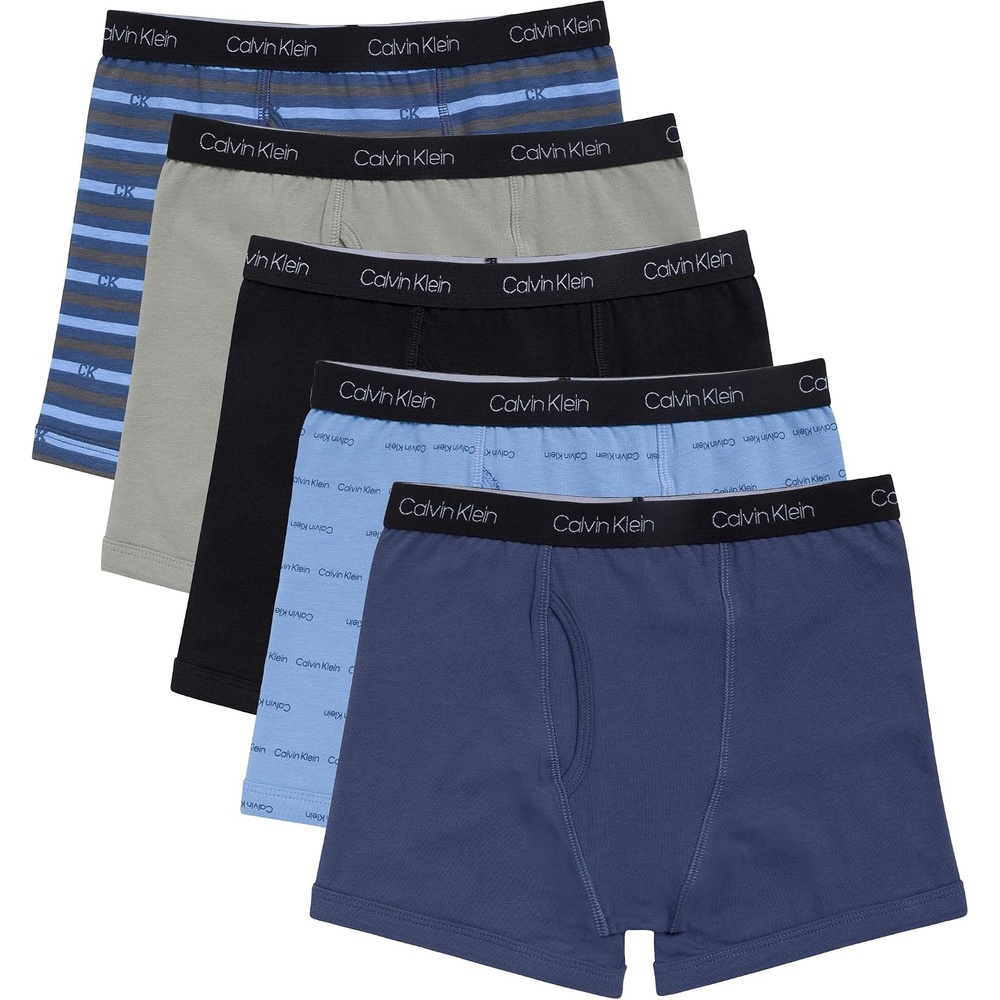 image:imageCalvin Klein Kids Boys Modern Cotton Boxer Brief Underwear 5PackCk Varsity Stripe