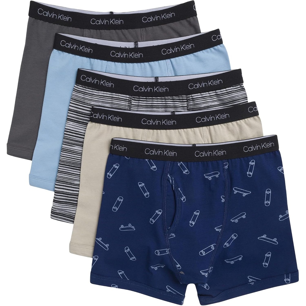 image:imageCalvin Klein Kids Boys Modern Cotton Boxer Brief Underwear 5PackSkateboard