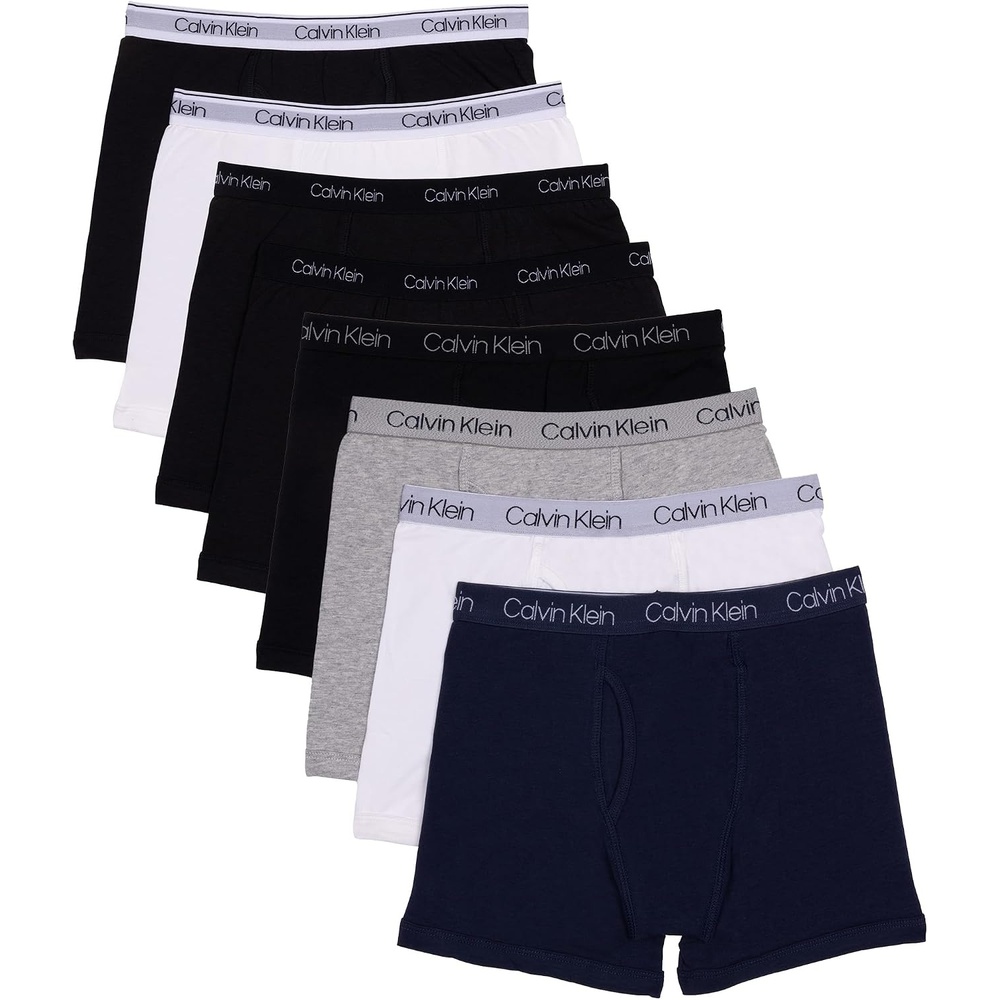 image:imageCalvin Klein Kids Boys Modern Cotton Boxer Brief Underwear 8Pack Iris Basic Pack Large