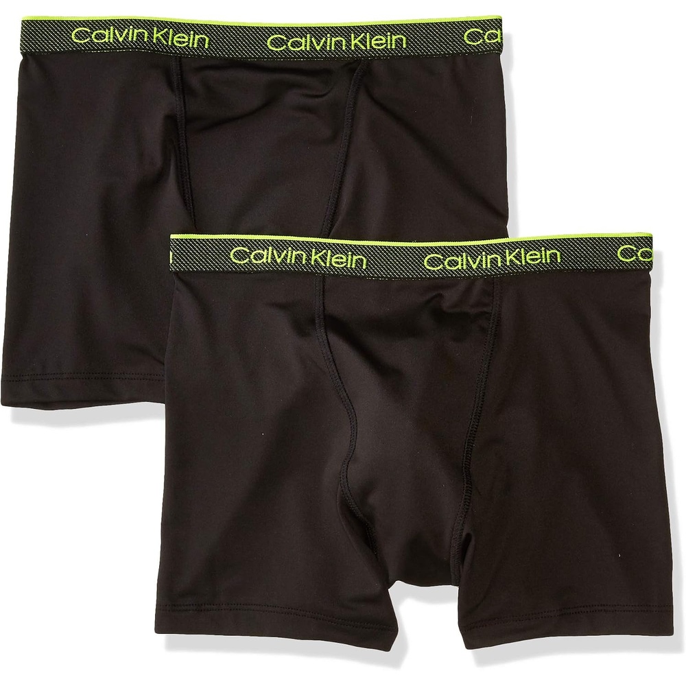 image:imageCalvin Klein Kids Boys Performance Boxer Brief Underwear 2PackBlack  BlueBlack  Grey