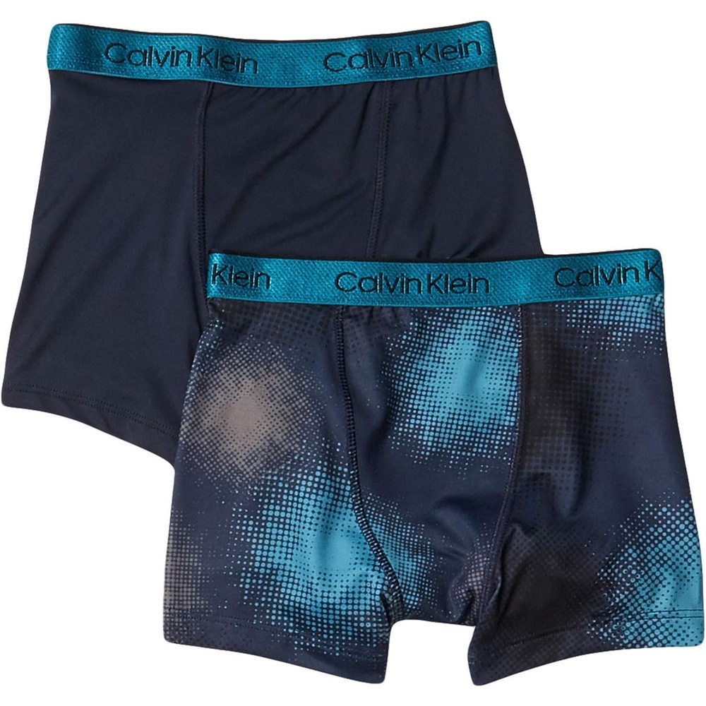 image:imageCalvin Klein Kids Boys Performance Boxer Brief Underwear 2PackBlack IrisDigi Dot