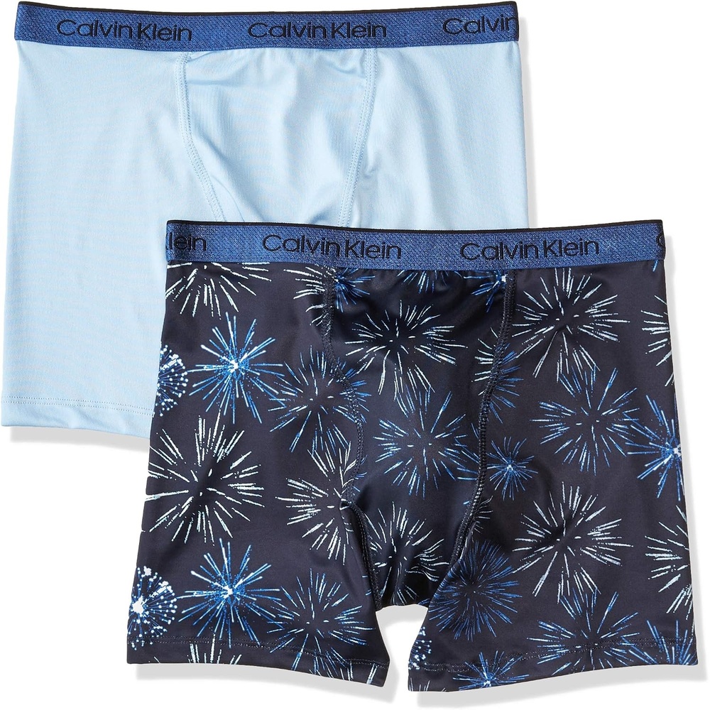 image:imageCalvin Klein Kids Boys Performance Boxer Brief Underwear 2PackBlue HeavenFirework