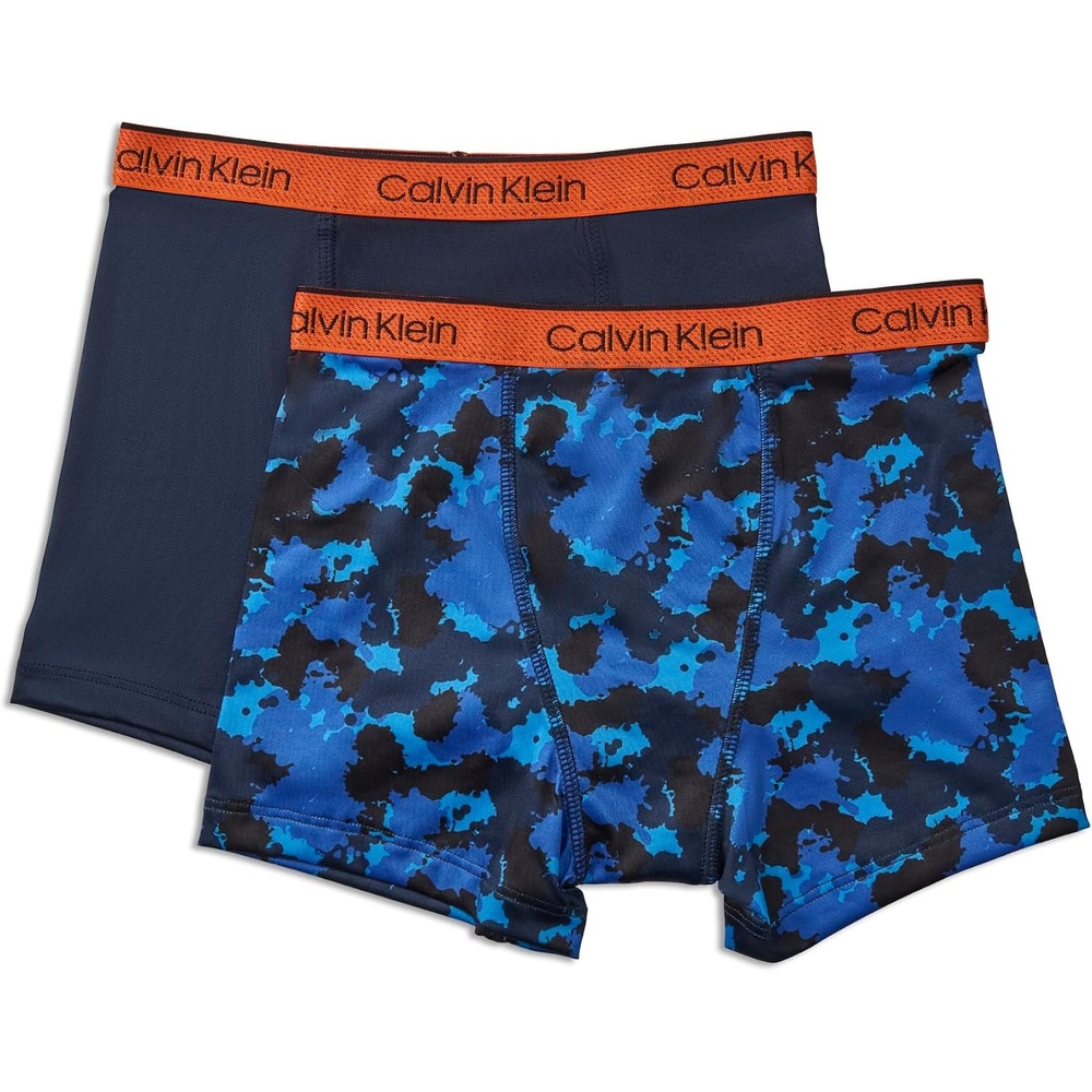 image:imageCalvin Klein Kids Boys Performance Boxer Brief Underwear 2PackLunar RockRed Logo Lines