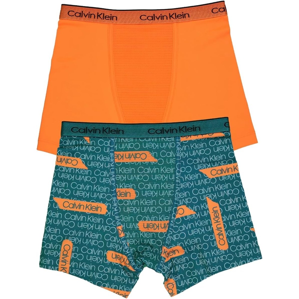 image:imageCalvin Klein Kids Boys Performance Boxer Brief Underwear 2PackSea StatementBlaze