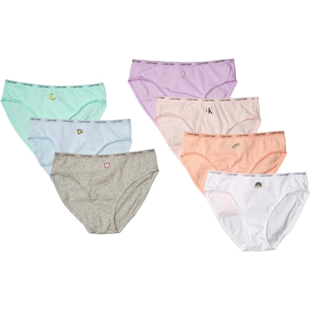 image:imageCalvin Klein Kids Girls Modern Cotton Bikini Underwear 7PackFun Icons