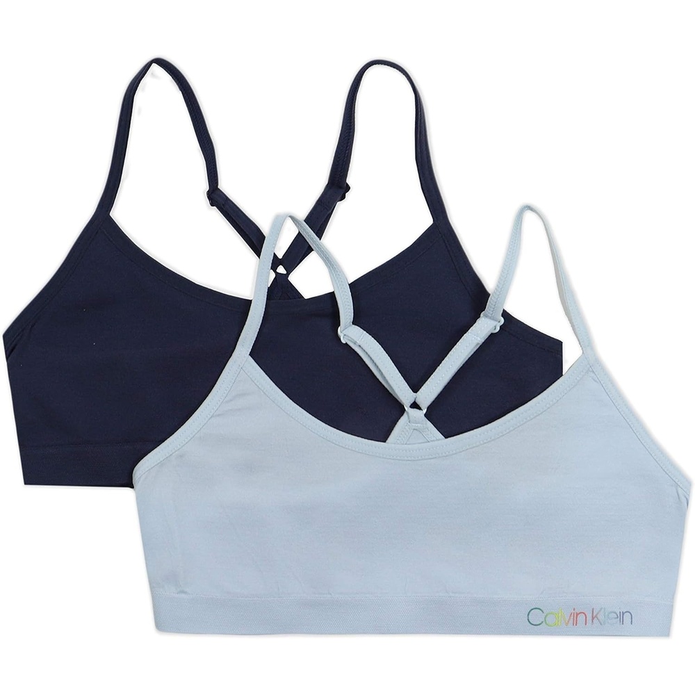 image:imageCalvin Klein Kids Girls Seamless Wirefree Comfort Bralette Bra 2PackEmpryeaMood Indigo