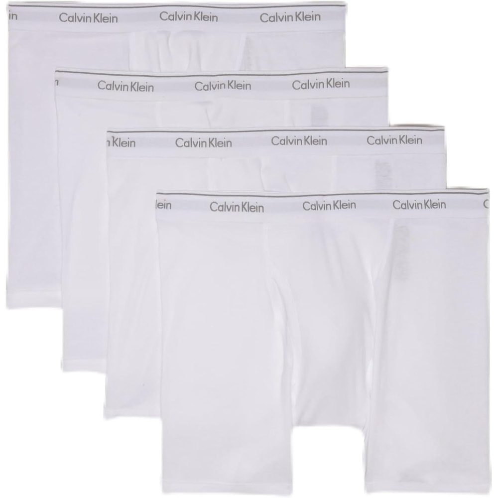 image:imageCalvin Klein Mens Cotton Classics 4Pack Boxer BriefsWhite