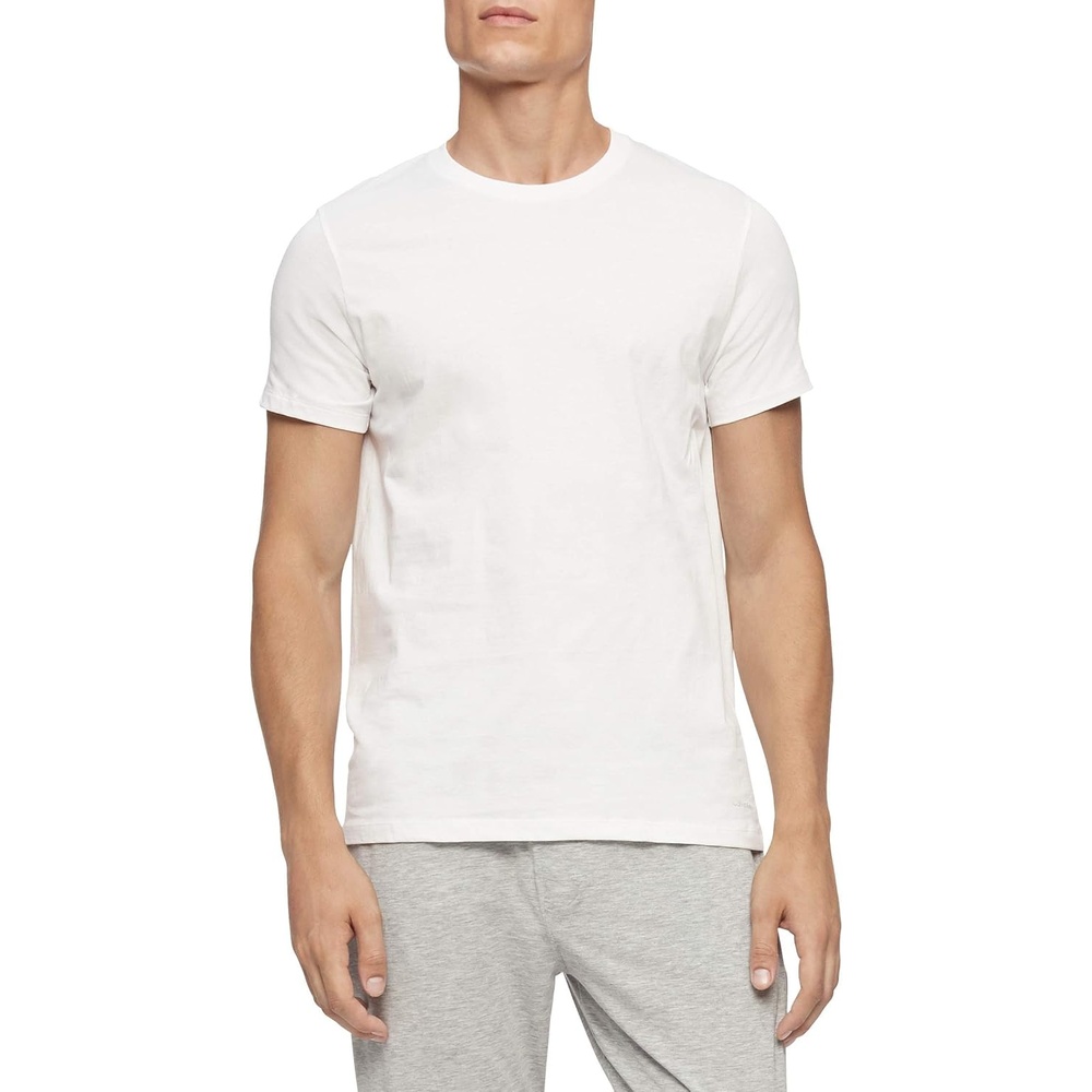 image:imageCalvin Klein Mens Cotton Classics 5Pack Undershirts5 Classic White Crewneck