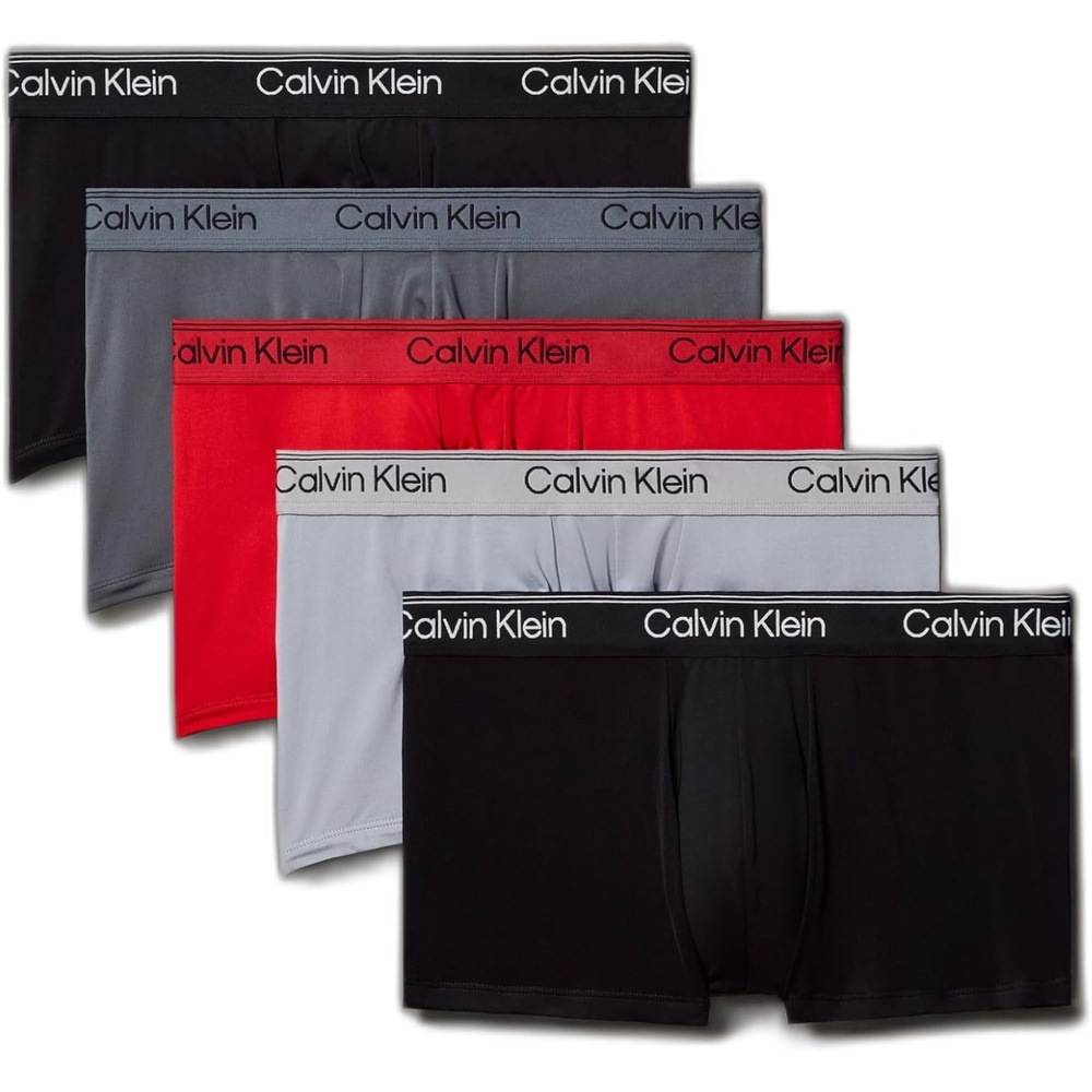 image:imageCalvin Klein Mens Micro Stretch 5pack Low Rise Trunk2 Black  1 Turbulence  1 Sleet  1 Adrenaline Rush