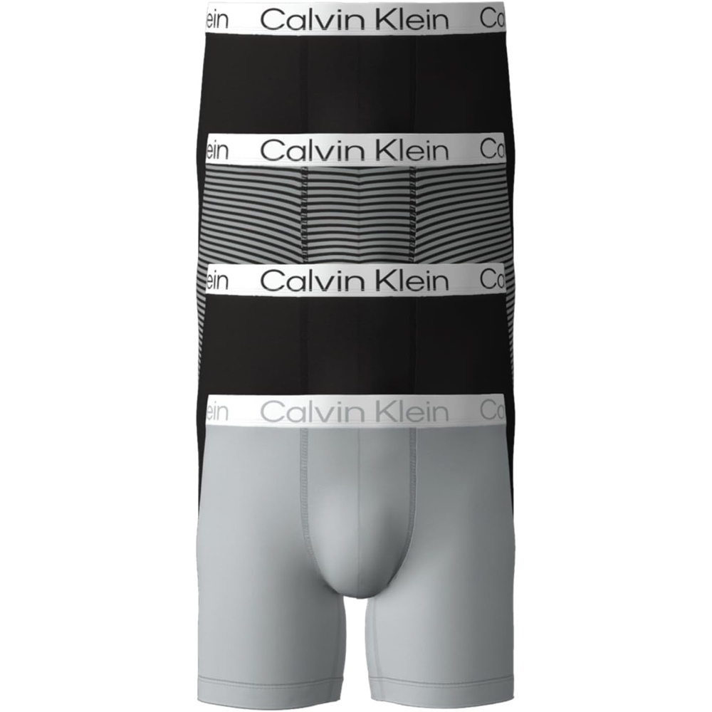 image:imageCalvin Klein Mens Microfiber Boxer Briefs 4 PackBlackGrey