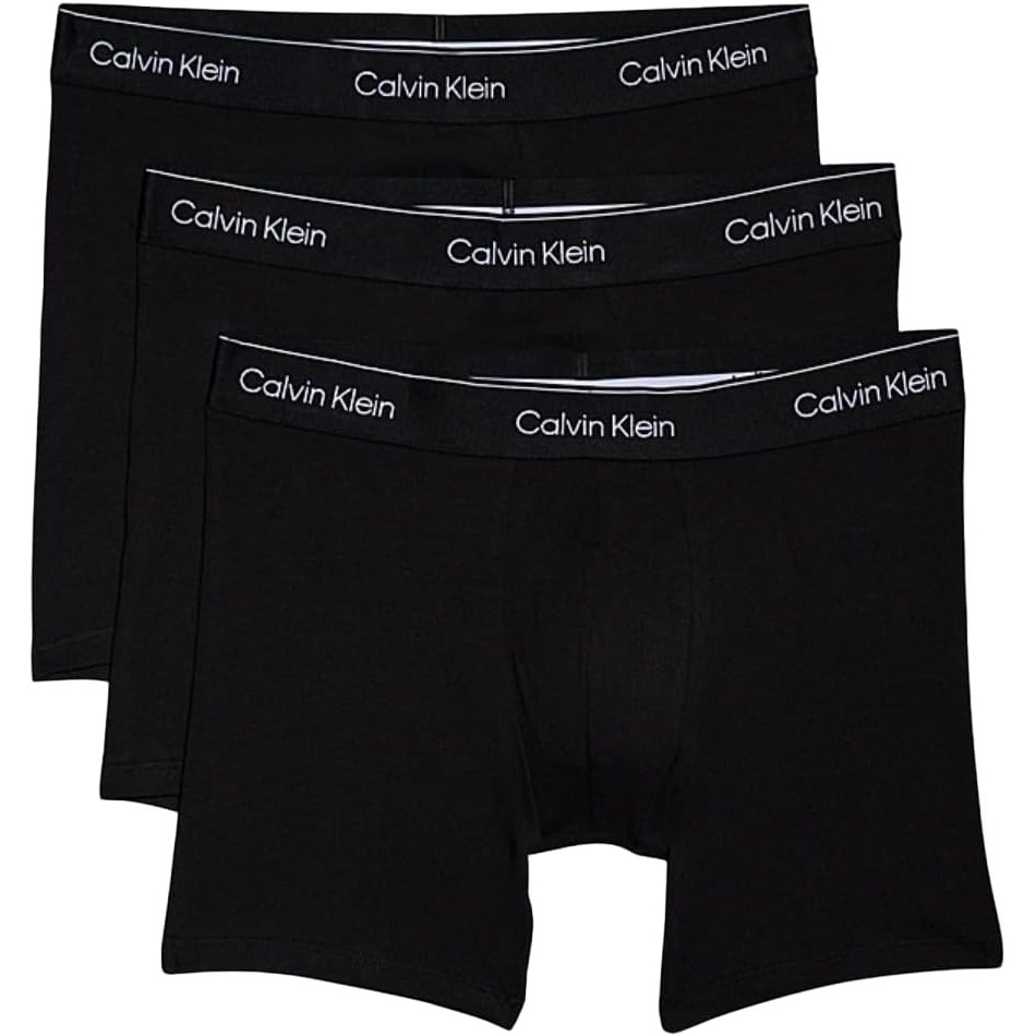 image:imageCalvin Klein Mens Modern Cotton Stretch Boxer Brief 3packBlack 002