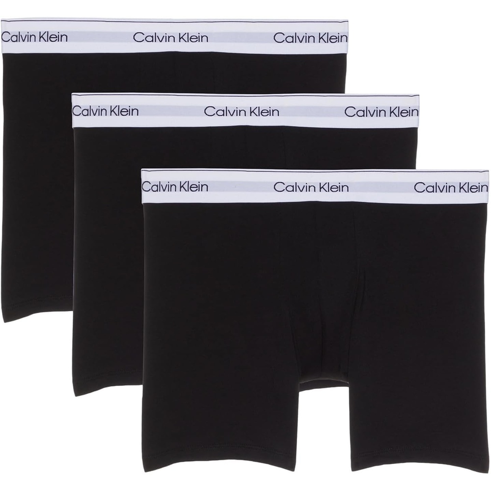 image:imageCalvin Klein Mens Modern Cotton Stretch Boxer Brief 3packBlackBlackBlack