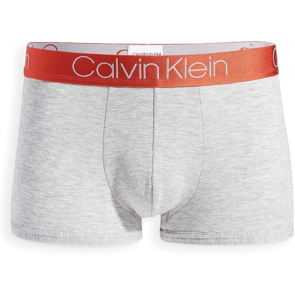 image:imageCalvin Klein Mens UltraSoft Modal TrunksGrey HeatherRed Waistband