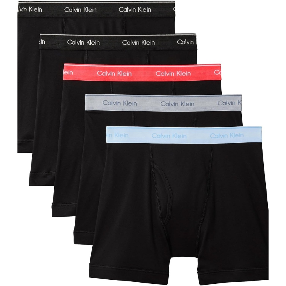 image:imageCalvin Klein Mens Underwear Cotton Classics 5pack Boxer Brief2 Black Bodies W Black  1 Misty Grey  1 Punch Pink  1 Breezy Blue Wbs