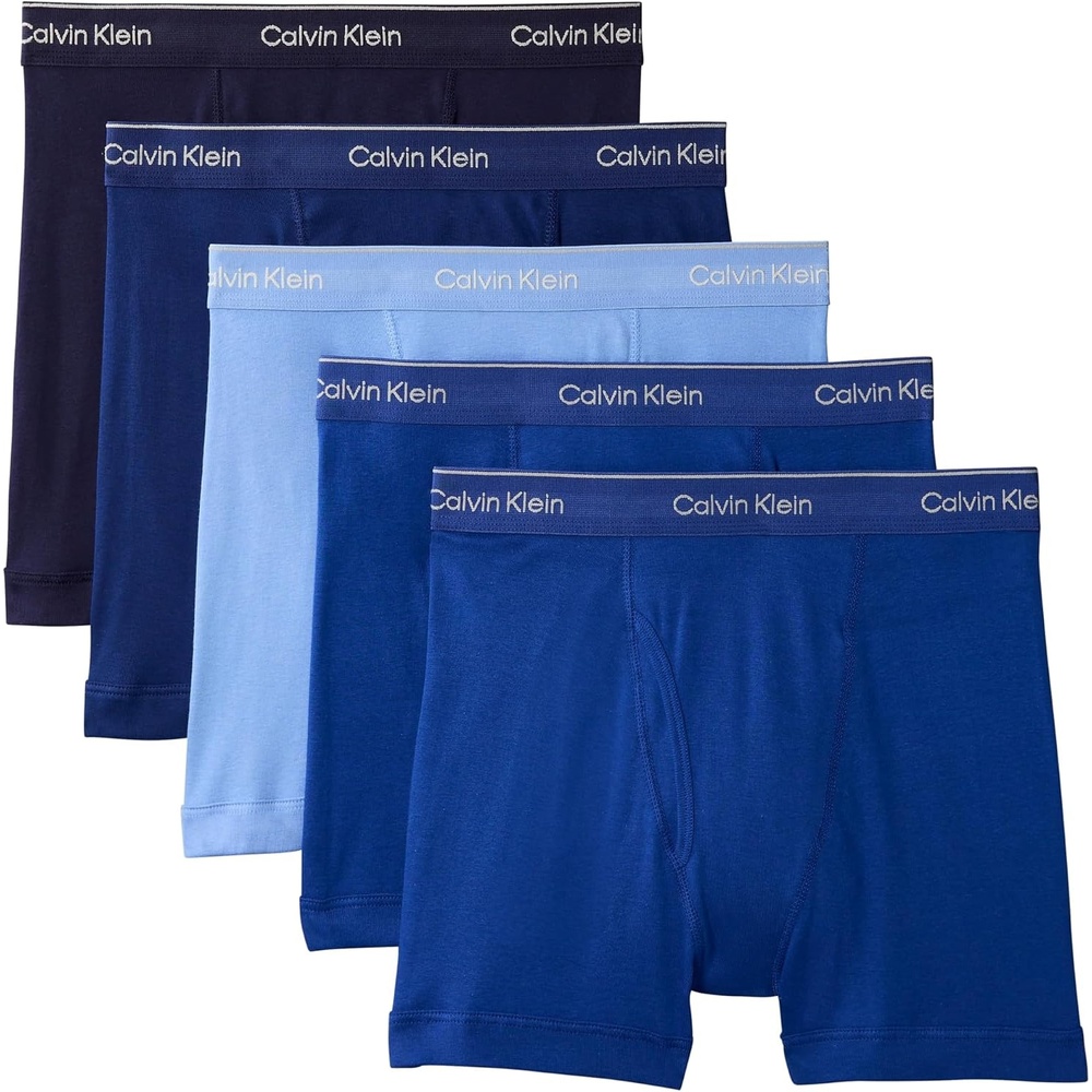 image:imageCalvin Klein Mens Underwear Cotton Classics 5pack Boxer Brief2 Mazarine Blue  1 Periwinkle  1 Dark Night  1 Evening Blue