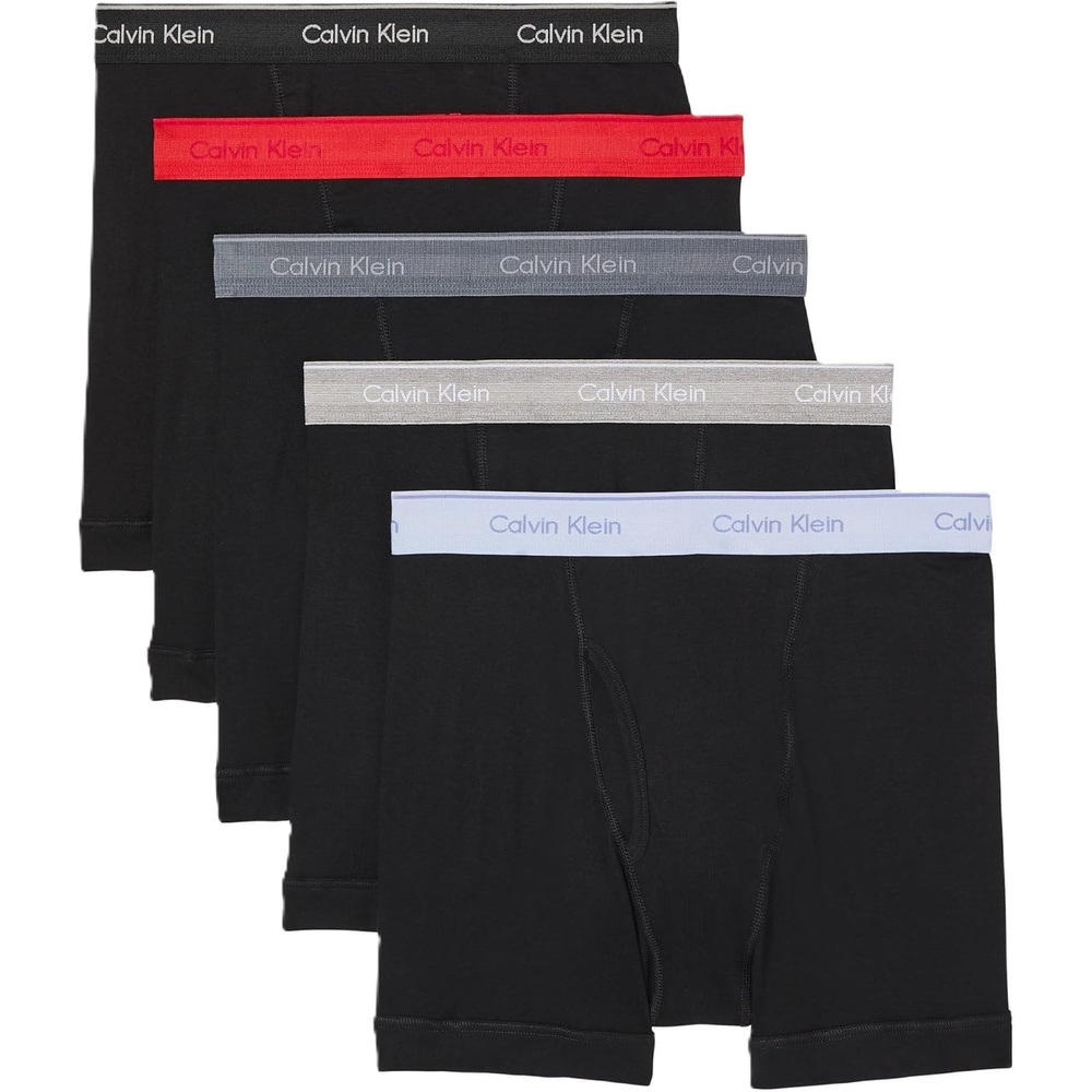 image:imageCalvin Klein Mens Underwear Cotton Classics 5pack Boxer BriefBlack Bodies W Black  Turbulence  Adrenaline Rush  Grey Heater  Casual Blue Wbs