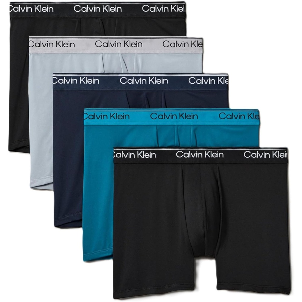 image:imageCalvin Klein Micro Stretch Boxer Brief 5Pack2 Black  1 Teal Marine  1 Shoreline  1 Sleet