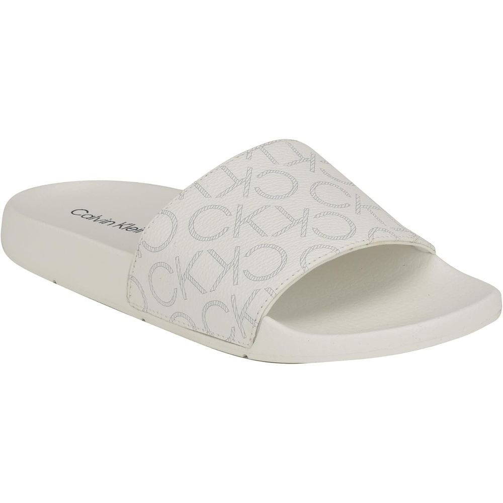 image:imageCalvin Klein Womens Athens Slide SandalWhite 140