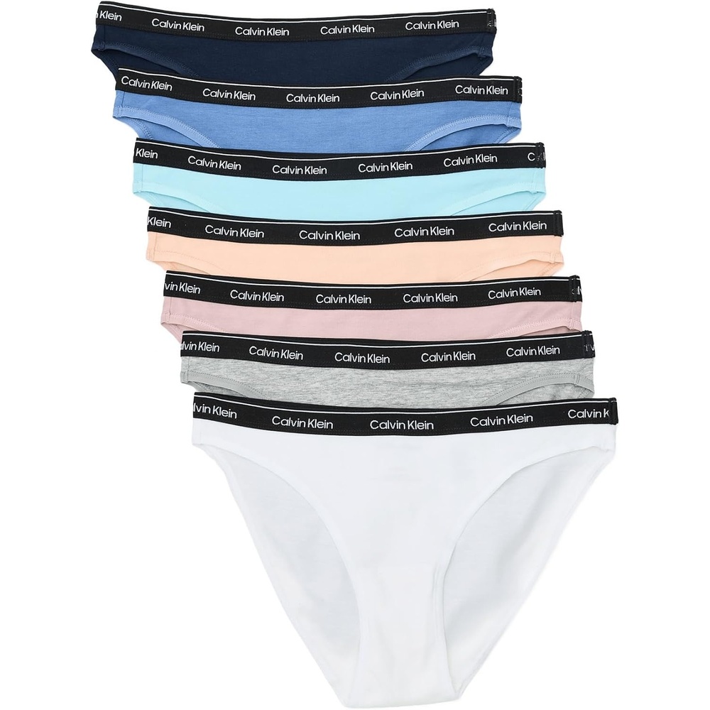 image:imageCalvin Klein Womens Icon Logo Bikini 7packShorelineGrey HeatherAntarctic BlueSubduedBlue