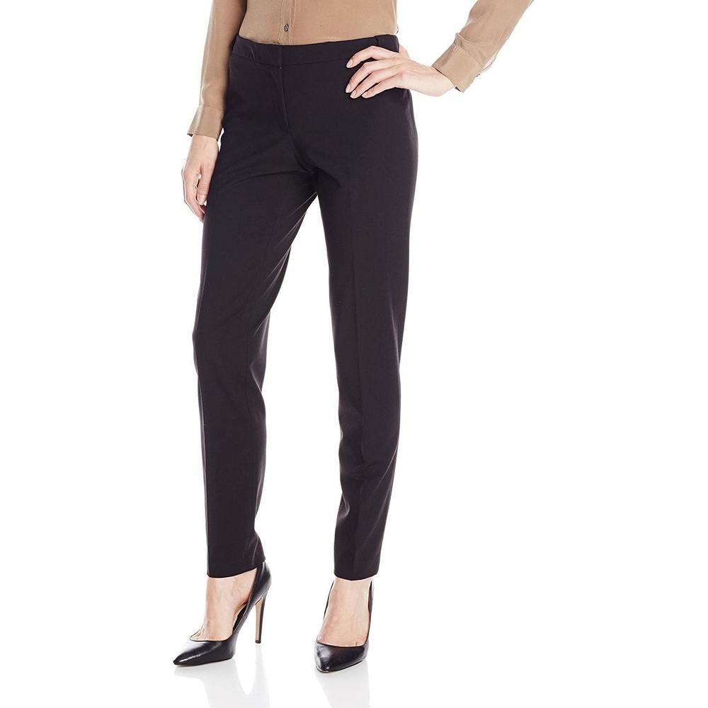 image:imageCalvin Klein Womens Lux Highline Pant Petite Standard amp PlusDeep Black