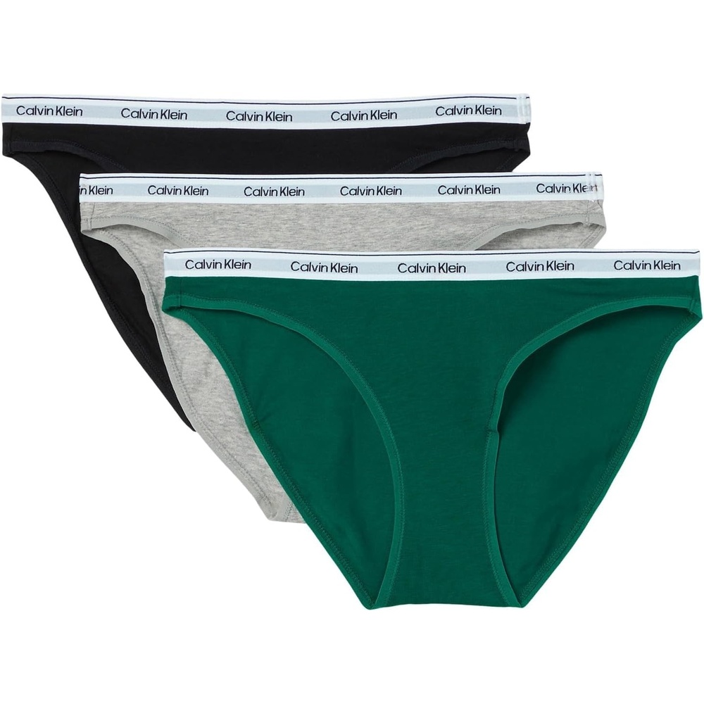 image:imageCalvin Klein Womens Modern Logo Bikini 3packBlackGrey HeatherTurf
