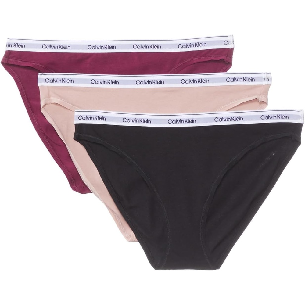 image:imageCalvin Klein Womens Modern Logo Bikini 3packPurple PotionSubduedBlack