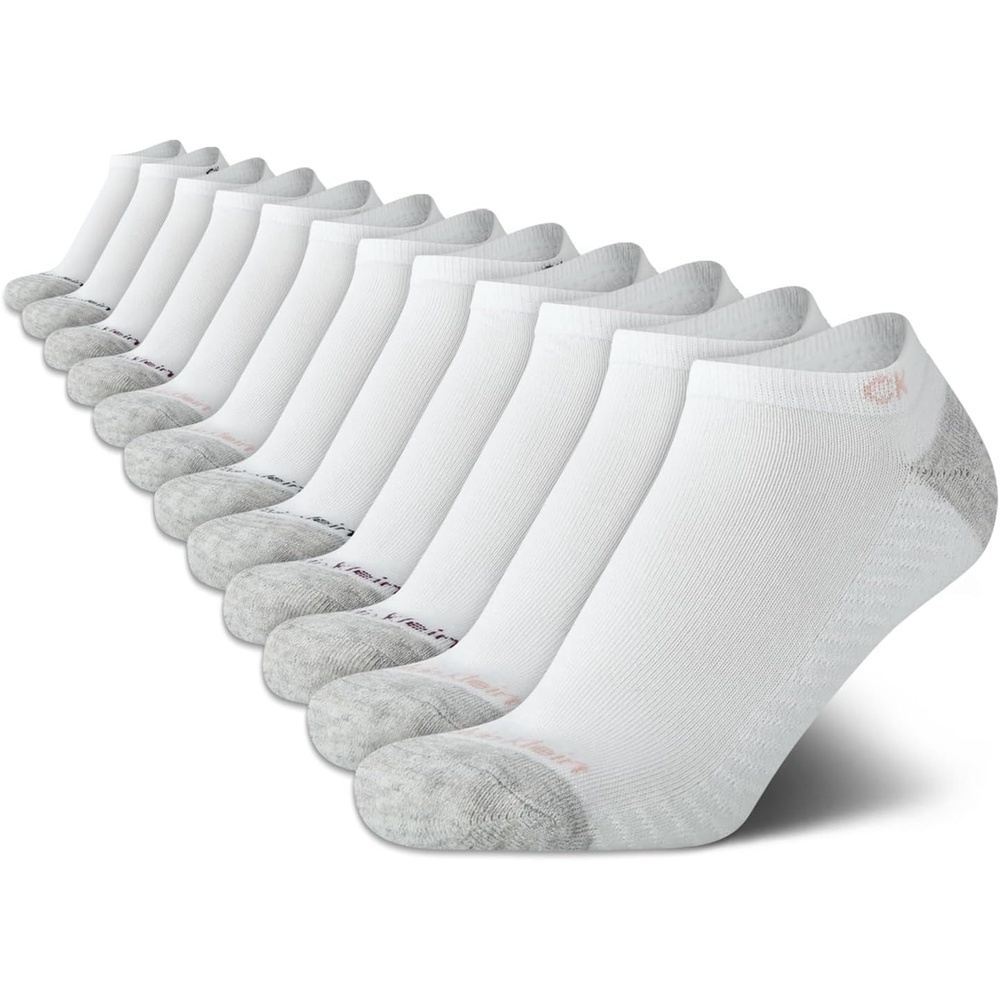 image:imageCalvin Klein Womens No Show Socks  12 Pack Breathable Cushioned Athletic Performance Low Cut Running Socks for WomenWhite