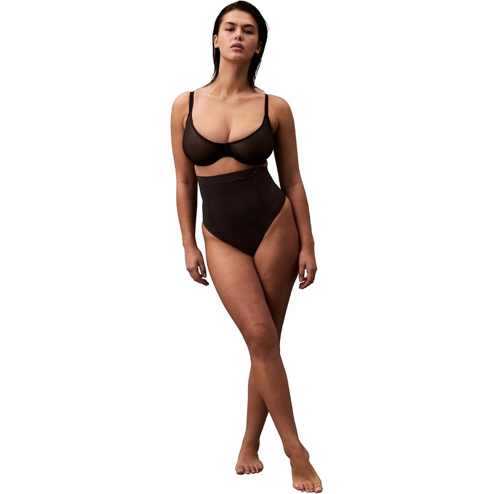 image:imageCalvin Klein Womens Shapewear Secure Sculpt Highwaist Thong PantyBlack