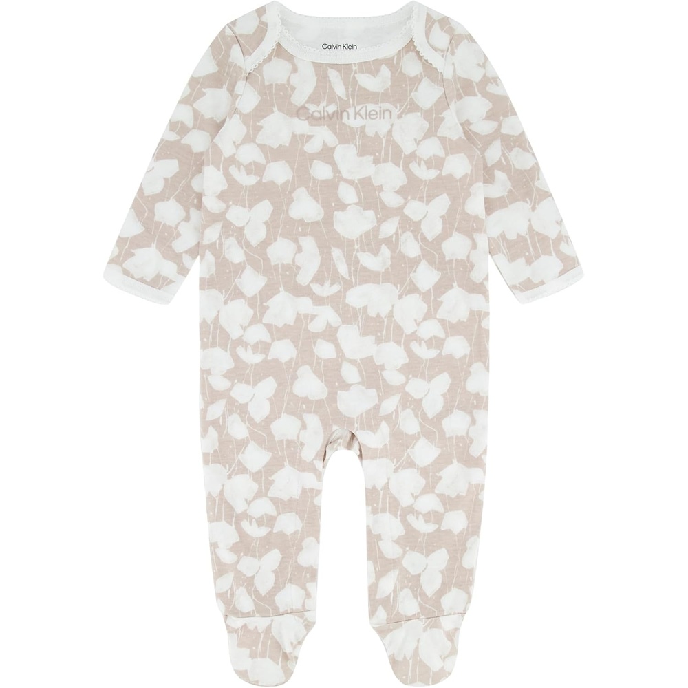image:imageCalvin Klein babygirls Long Sleeve Footed Coverall OnesieMushroom