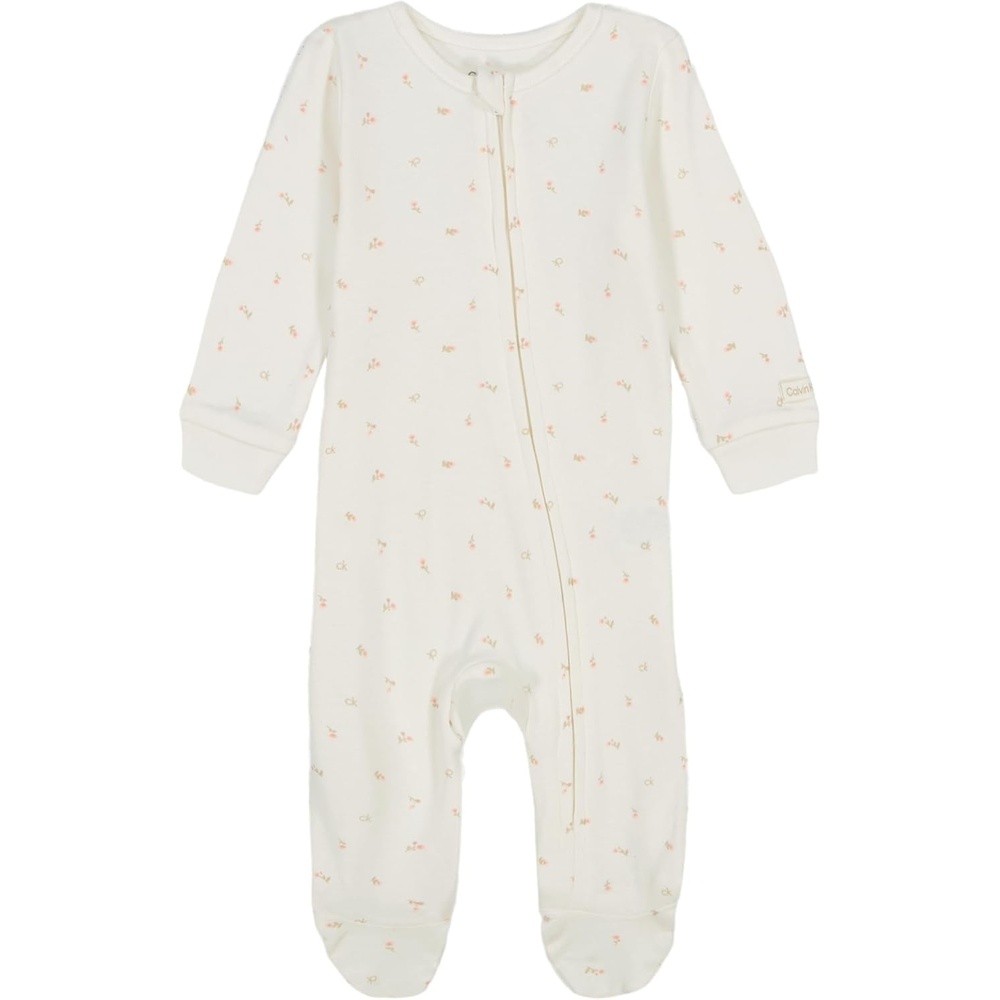 image:imageCalvin Klein babygirls Long Sleeve Footed Coverall OnesieVanilla Ice