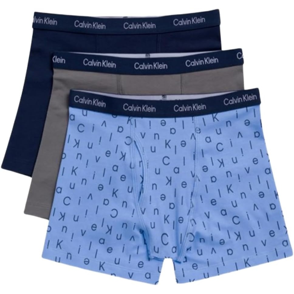 image:imageCalvin Klein boys Calvin Klein Boys Modern Cotton Boxer Brief Underwear 3packDescent Ck ScrambleBlack IrisCastlerock