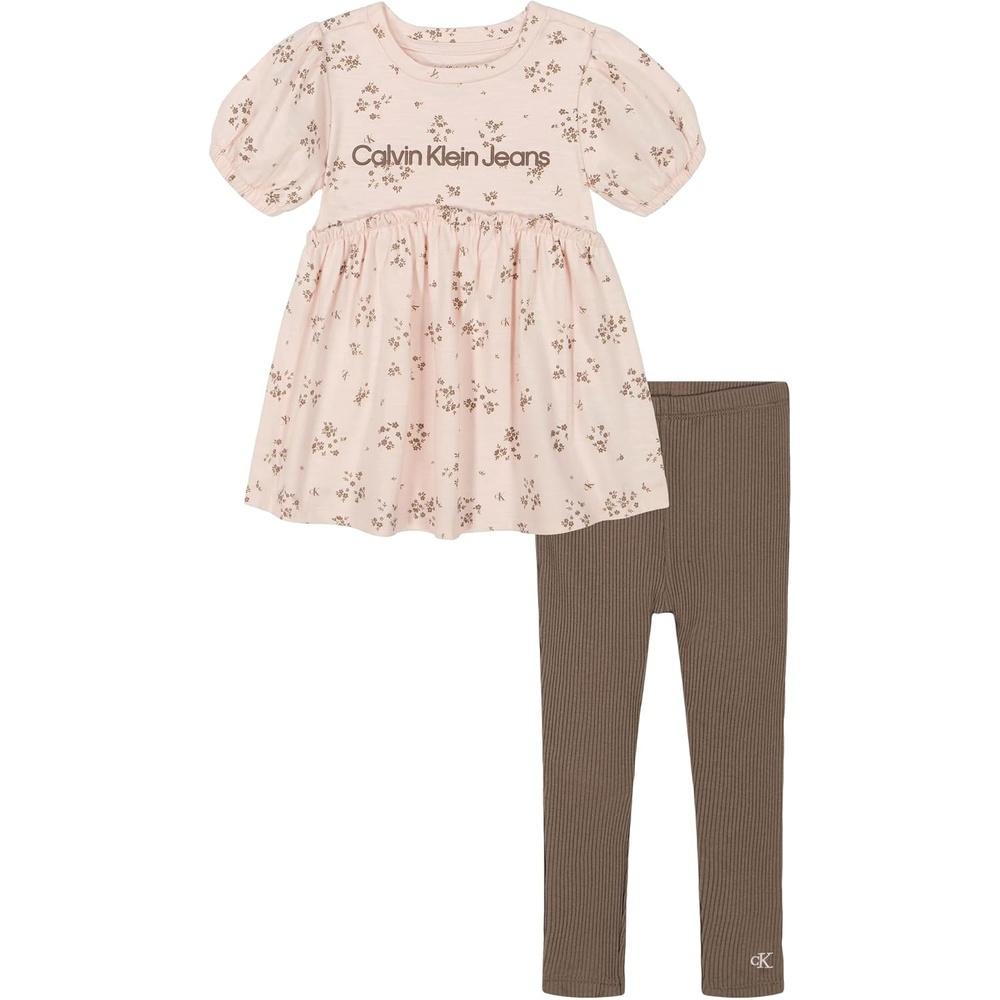 image:imageCalvin Klein girls 2pc Fashion Legging SetCreole PinkCocoa