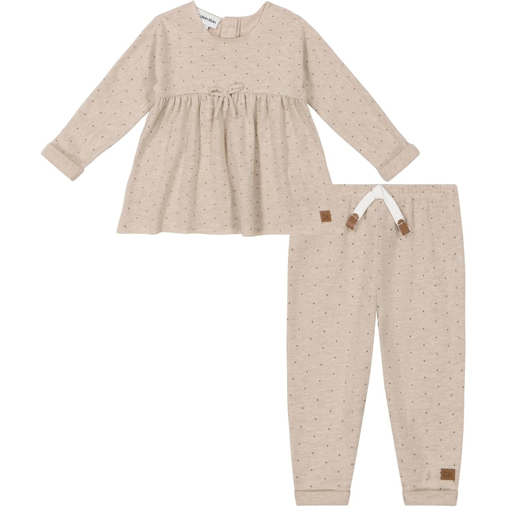 image:imageCalvin Klein girls 2pc Fashion Legging SetOatmeal Heather