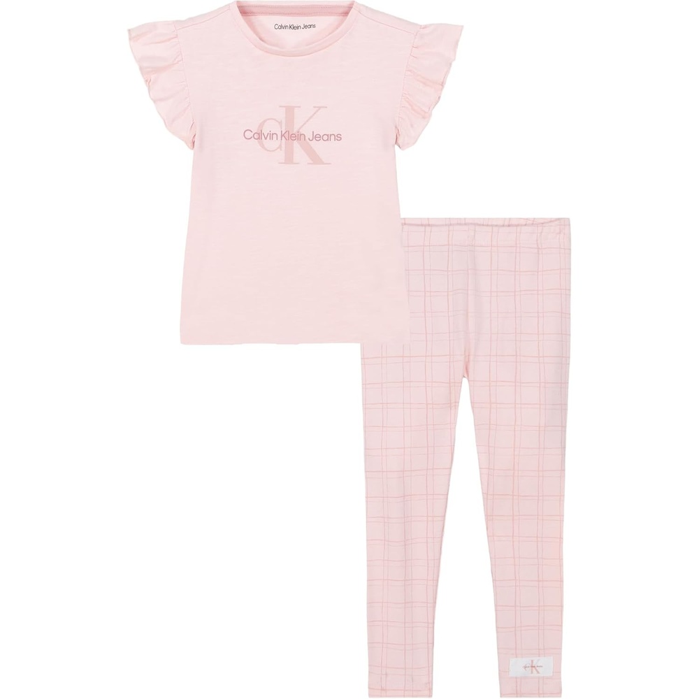 image:imageCalvin Klein girls 2pc Fashion Legging SetRoseMuted Clay