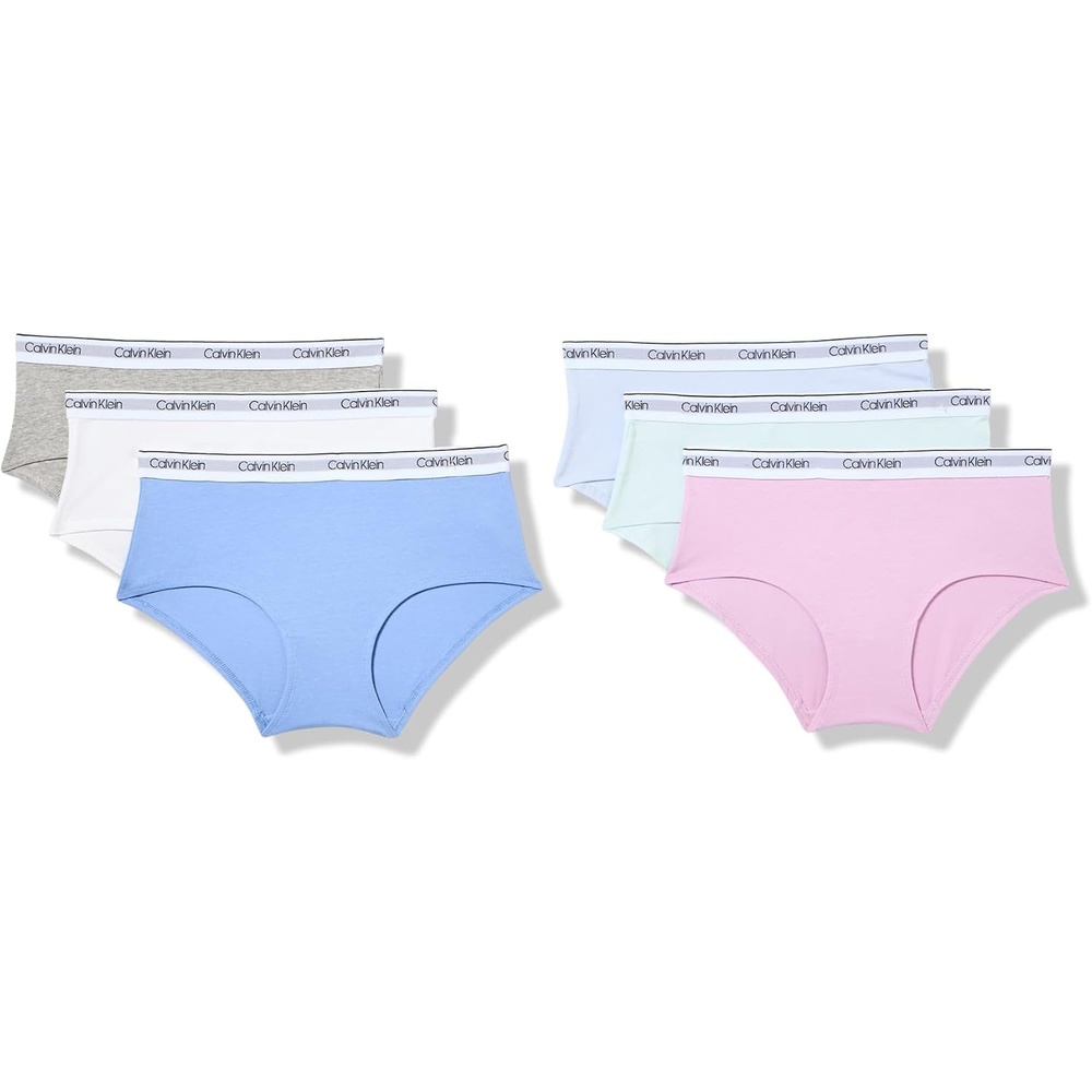image:imageCalvin Klein girls Cotton Hipster Underwear Panties 6packCool Tones Pack