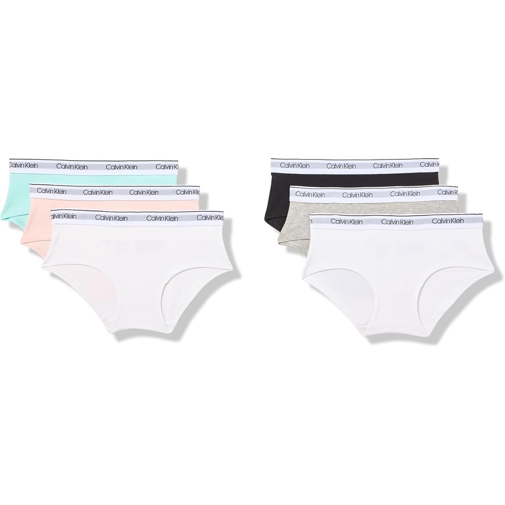 image:imageCalvin Klein girls Cotton Hipster Underwear Panties 6packDelta Teal Pack