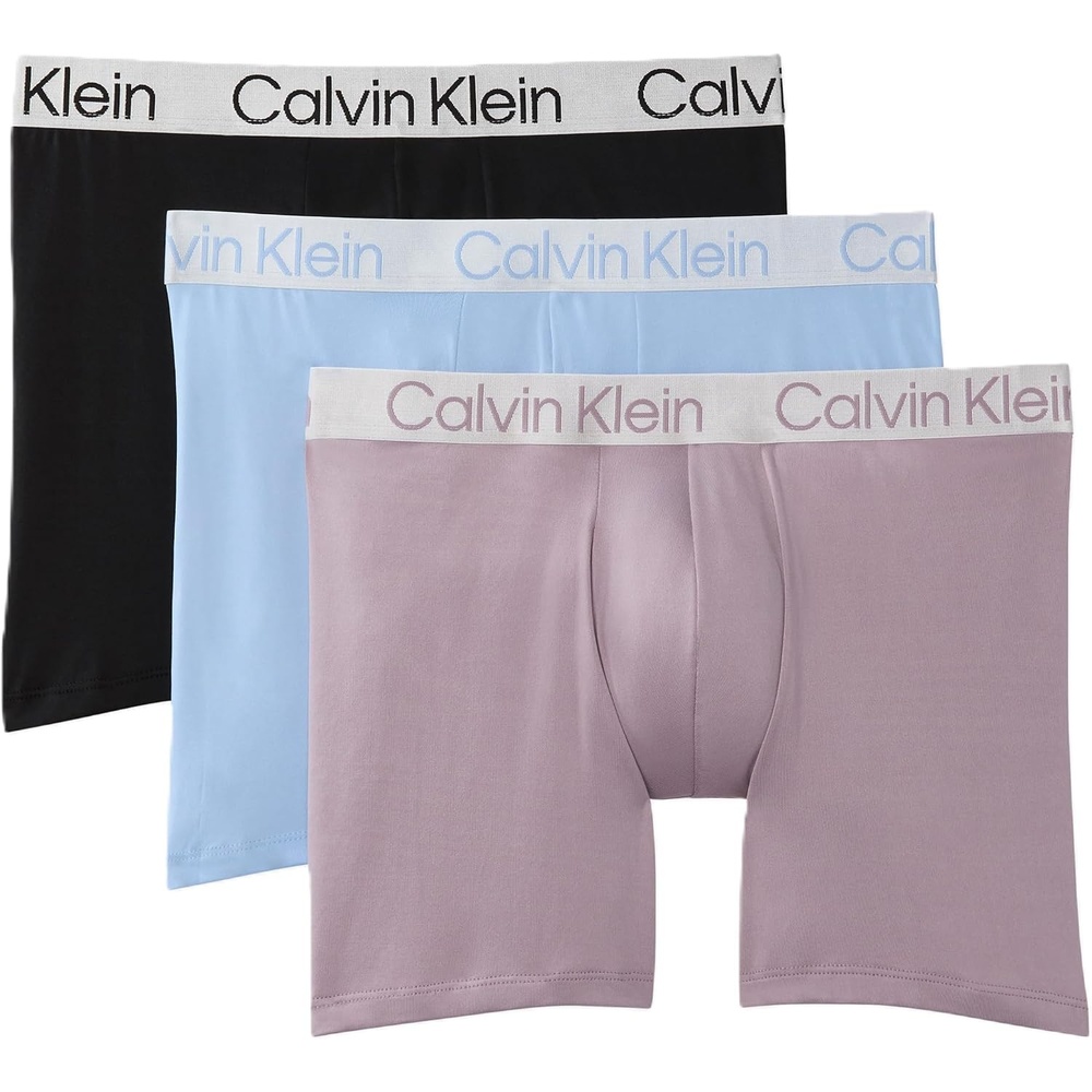 image:imageCalvin Klein mens Chromatic 3pack Boxer BriefBlue Bell  Sea Fog  Black