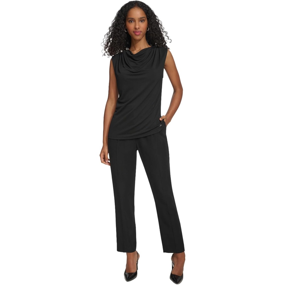 image:imageCalvin Klein womens Sleeveless Cowl Neck BlouseBlack Night