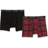Dark Red Plaid/Black